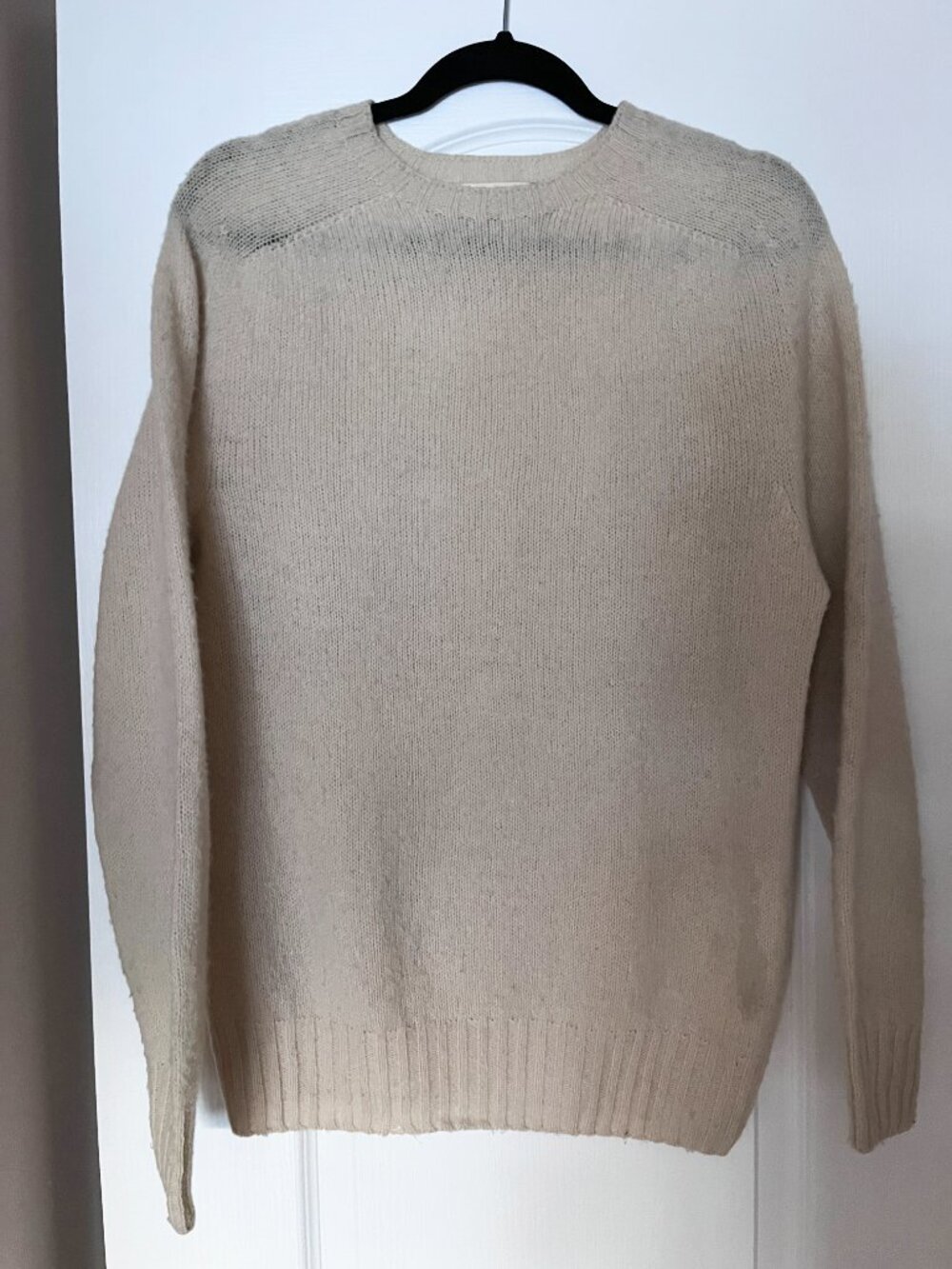 YMC You Must Create 100% Pure New Wool Sweater Oatmeal Beige Sz M